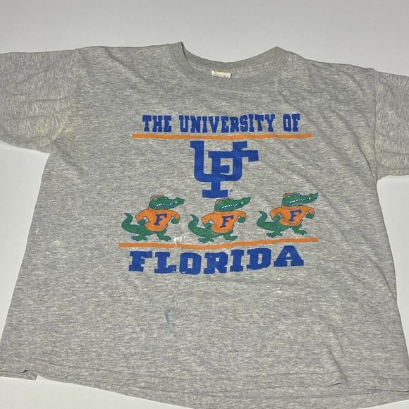Vtg Florida Gators University T-Shirt Large Gray - Picture 1 of 8